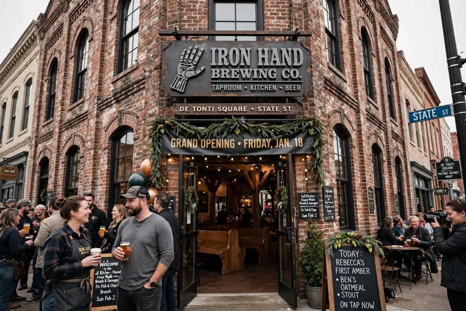 Illustration for the news story: Iron Hand Brewing Celebrates Grand Opening in Mobile’s De Tonti Square