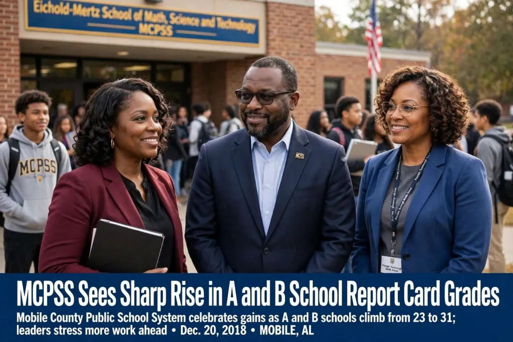 Illustration for the news story: MCPSS Sees Sharp Rise in A and B School Report Card Grades