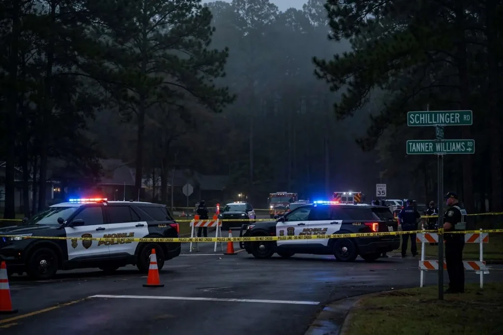 Illustration for the news story: Armed Man Taken Into Custody After Early-Morning Standoff in West Mobile