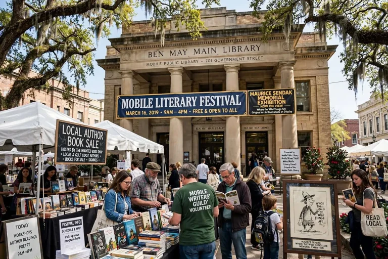 Illustration for the news story: Mobile Literary Festival Set for March 16 at Ben May Main Library