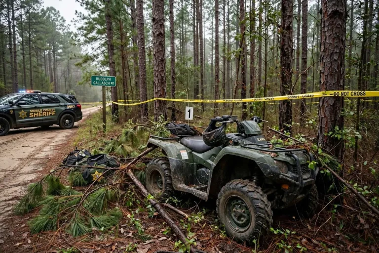 Illustration for the news story: ATV Rider Found Dead in Chunchula Woods; Foul Play Not Suspected