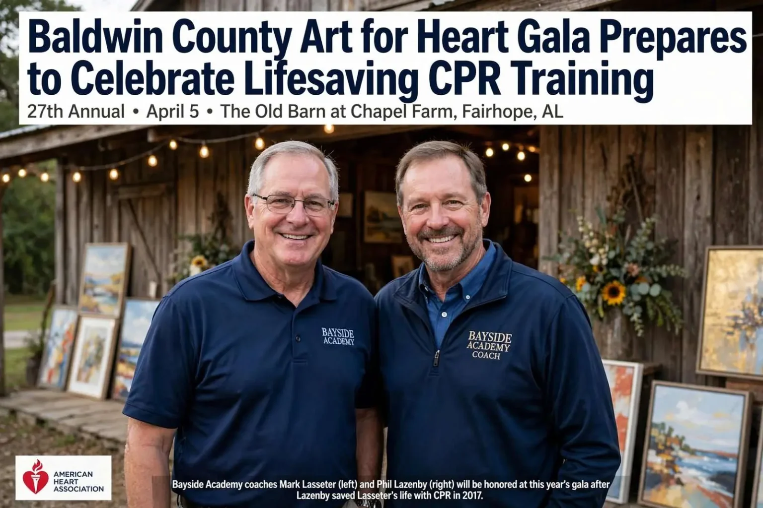 Illustration for the news story: Baldwin County Art for Heart gala prepares to celebrate lifesaving CPR training