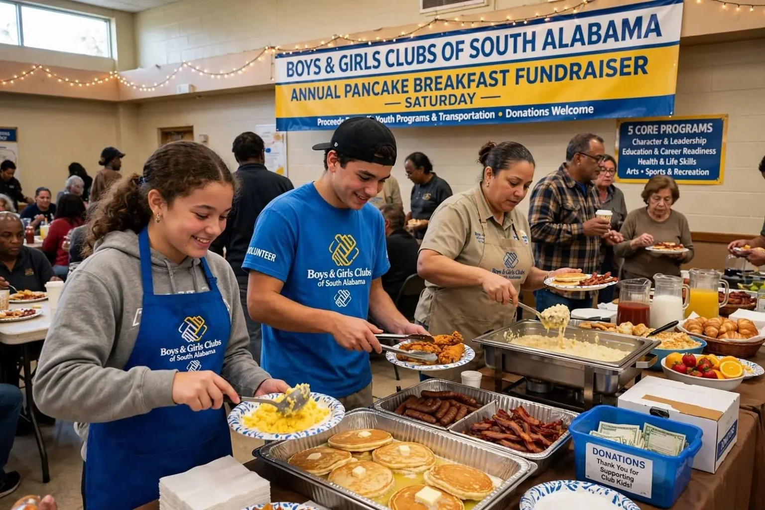 Illustration for the news story: Boys & Girls Clubs Serve Up Annual Pancake Breakfast Fundraiser Saturday
