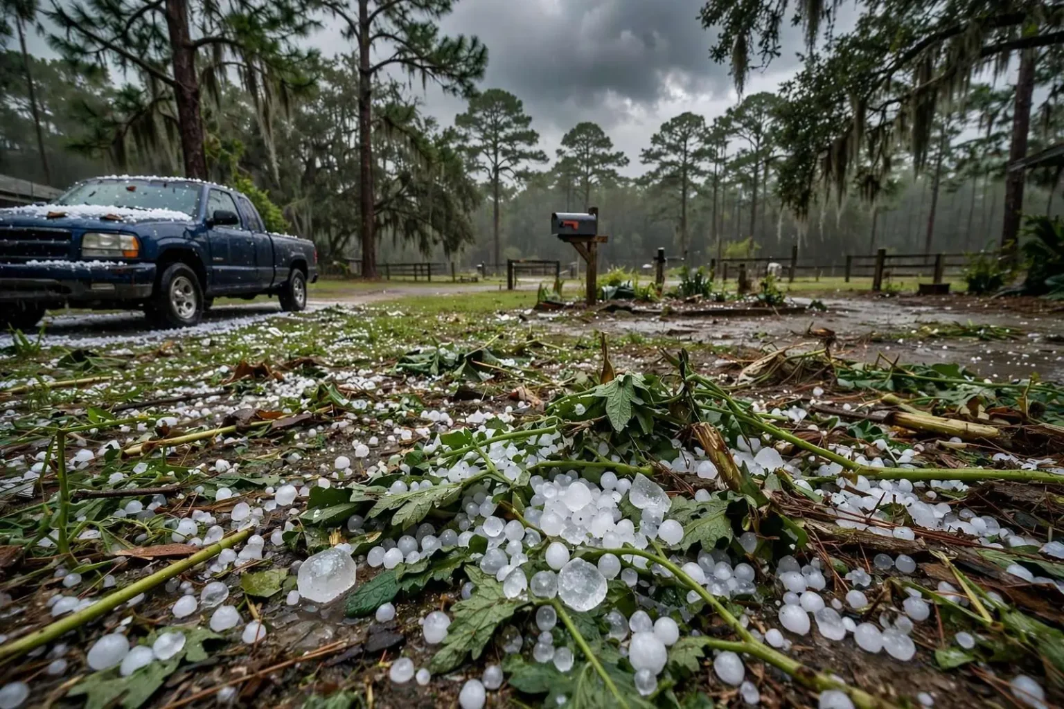 Illustration for the news story: Severe Storms Bring Hail to Parts of South Alabama