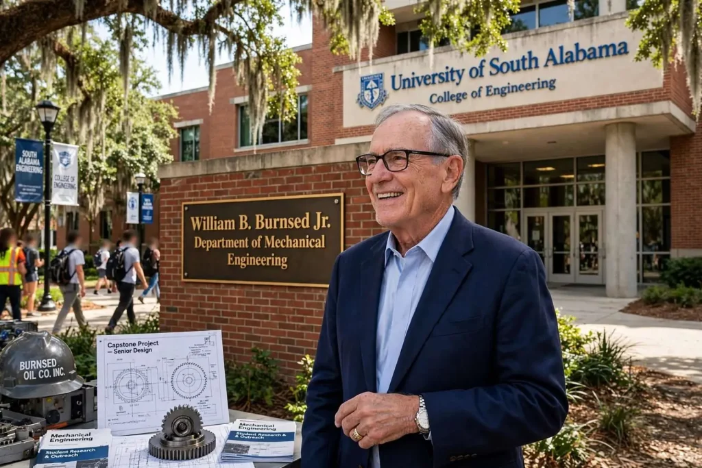 Illustration for the news story: USA Alumnus Gives $1.5 Million to Rename Mechanical Engineering Department