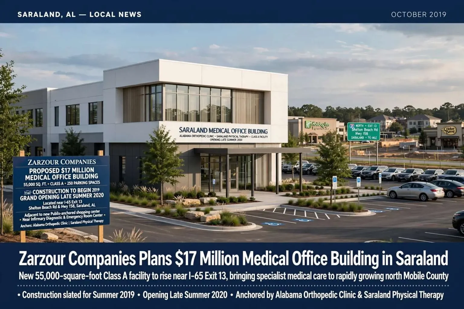Illustration for the news story: Zarzour Companies Plans $17 Million Medical Office Building in Saraland