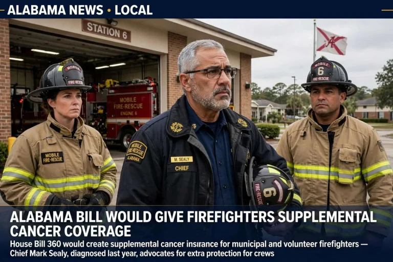 Illustration for the news story: Alabama Bill Would Give Firefighters Supplemental Cancer Coverage