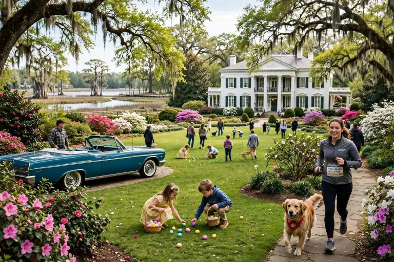Illustration for the news story: April at Bellingrath Gardens: Car Shows, Easter Egg Hunts and a Rescue-Run 5K