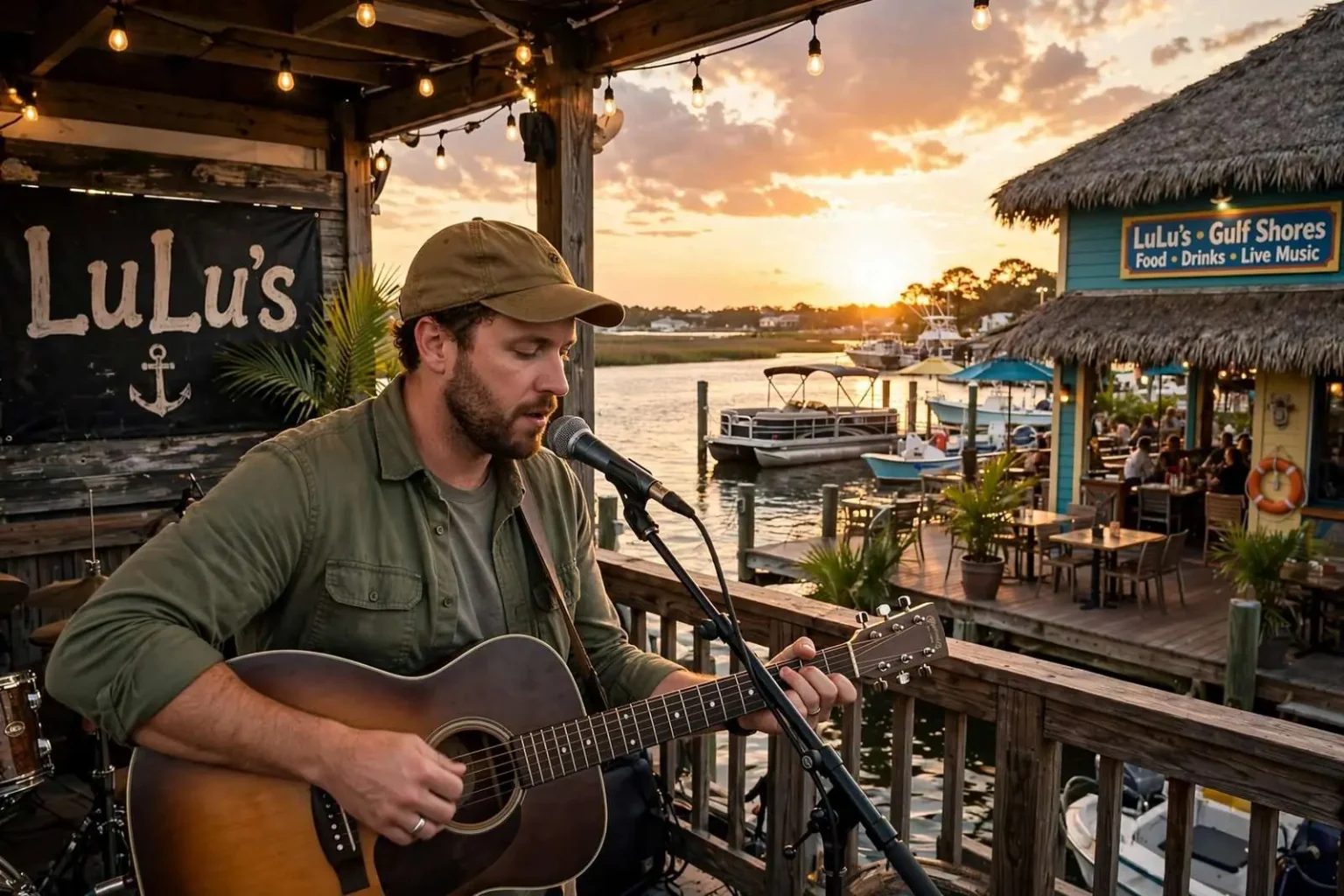 Illustration for the news story: Fairhope Singer-Songwriter Corey Rezner Set for Free Sunset Show at LuLu’s in Gulf Shores
