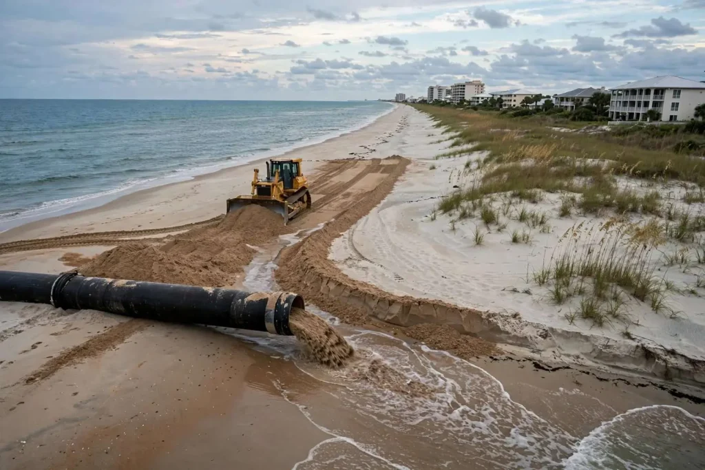 Illustration for the news story: How a 1994 Law Still Decides Who Owns the Sand on Orange Beach and Gulf Shores