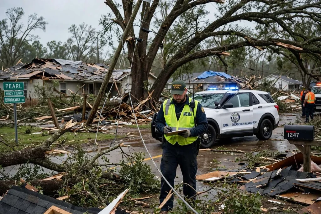 Illustration for the news story: Mississippi EMA reports tornado, storm damage across 35 counties after April 18 outbreak