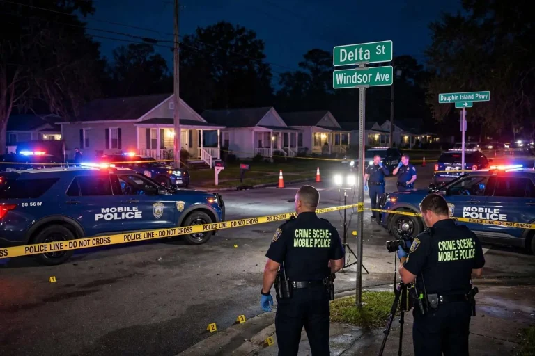 Illustration for the news story: Mobile Police Investigate Shooting on Delta Street Near Dauphin Island Parkway
