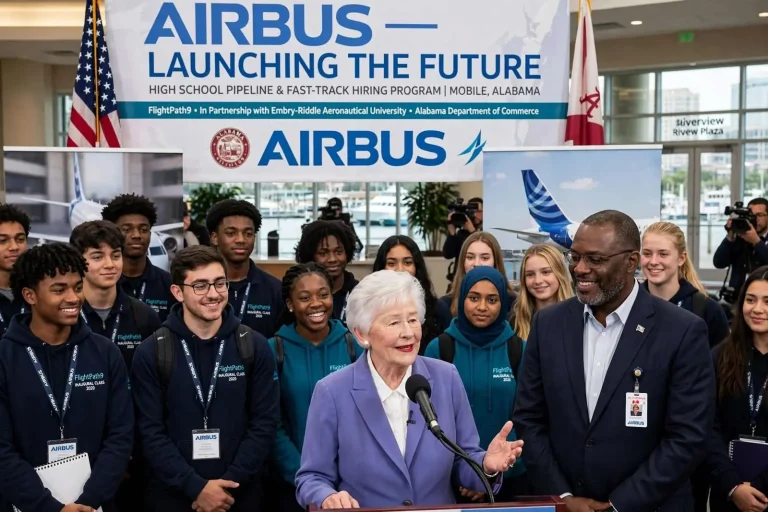 Illustration for the news story: Airbus Launches New High School Pipeline and Fast-Track Hiring Program in Mobile