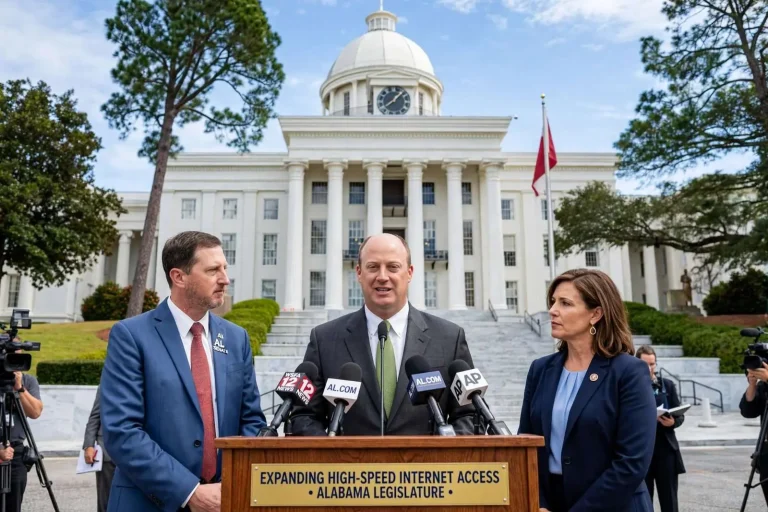 Illustration for the news story: Alabama lawmakers to discuss expanding high-speed internet access