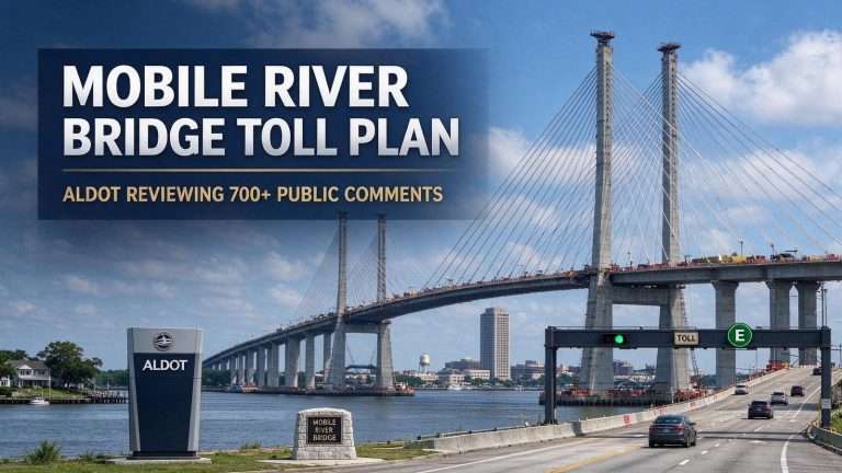 Illustration for the news story: ALDOT Reviewing More Than 700 Public Comments on Mobile River Bridge Toll Plan