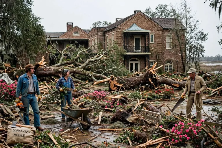 Illustration for the news story: How Hurricane Frederic nearly destroyed Bellingrath Gardens — and how Mobile rebuilt it