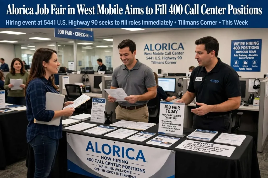 Illustration for the news story: Alorica Job Fair in West Mobile Aims to Fill 400 Call Center Positions