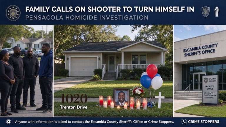 Illustration for the news story: Family of Pensacola Homicide Victim Calls on Shooter to Turn Himself In