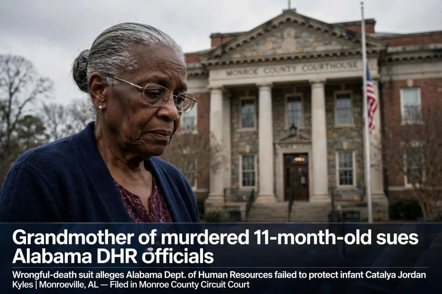 Illustration for the news story: Grandmother of murdered 11-month-old sues Alabama DHR officials