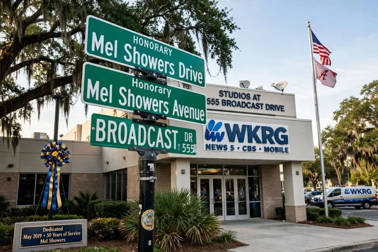Illustration for the news story: Mobile Honors Broadcasting Legend Mel Showers With Honorary Street Names