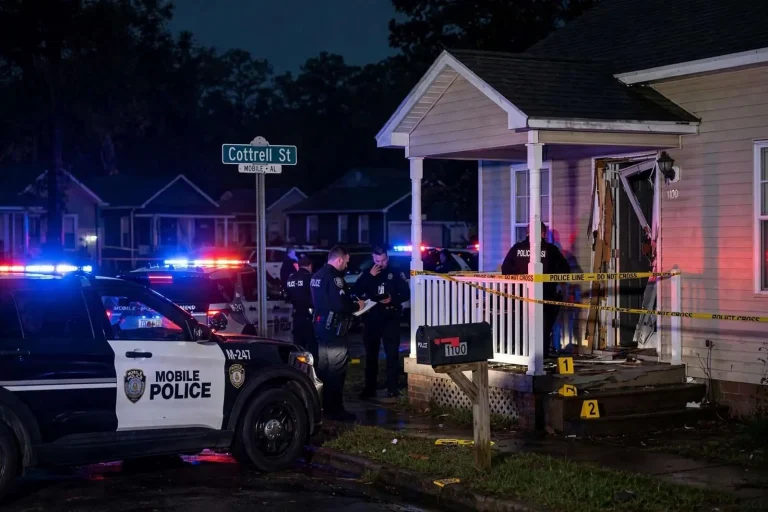 Illustration for the news story: Mobile man shot after two men force their way into his home