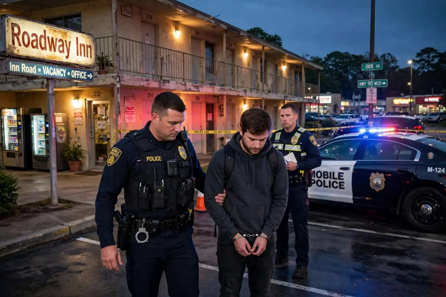 Illustration for the news story: Mobile Police Arrest Wanted Armed Robbery Suspect in Tillmans Corner Case