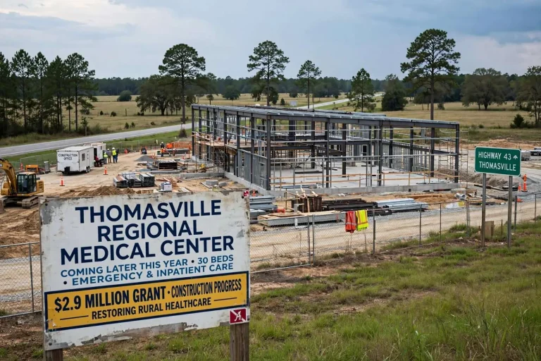 Illustration for the news story: Photos Show Construction Progress at Thomasville Regional Medical Center After $2.9 Million Grant