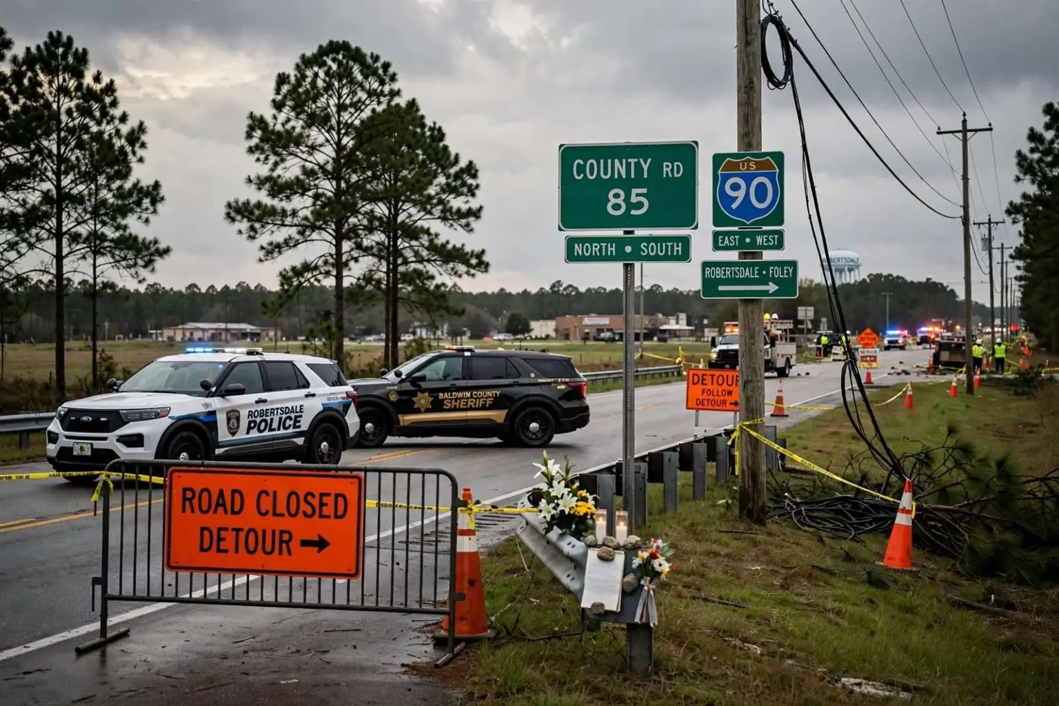 Illustration for the news story: Robertsdale police release names of victims in deadly Highway 90 crash
