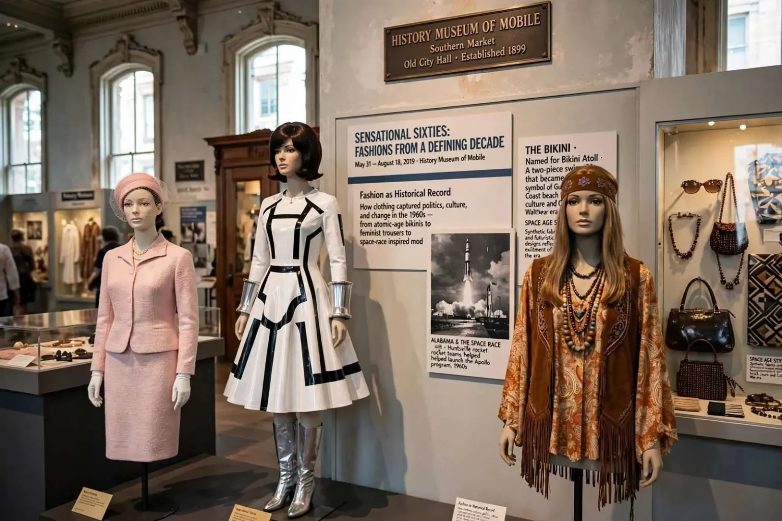 Illustration for the news story: ‘Sensational Sixties’ Fashion Exhibit Opens at History Museum of Mobile