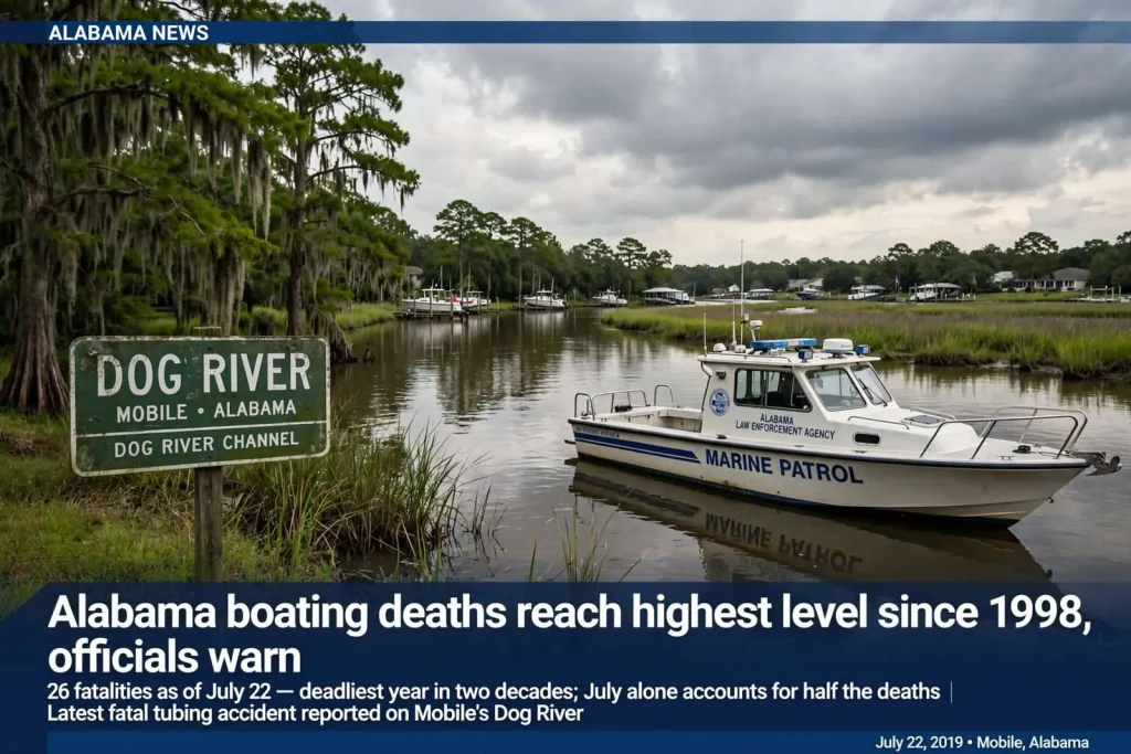 Illustration for the news story: Alabama boating deaths reach highest level since 1998, officials warn