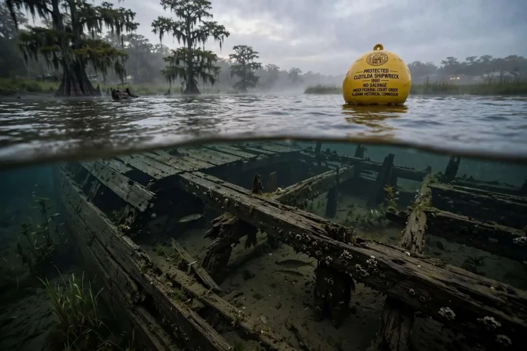 Illustration for the news story: Alabama Historical Commission Seeks Federal Court Protection for Clotilda Shipwreck