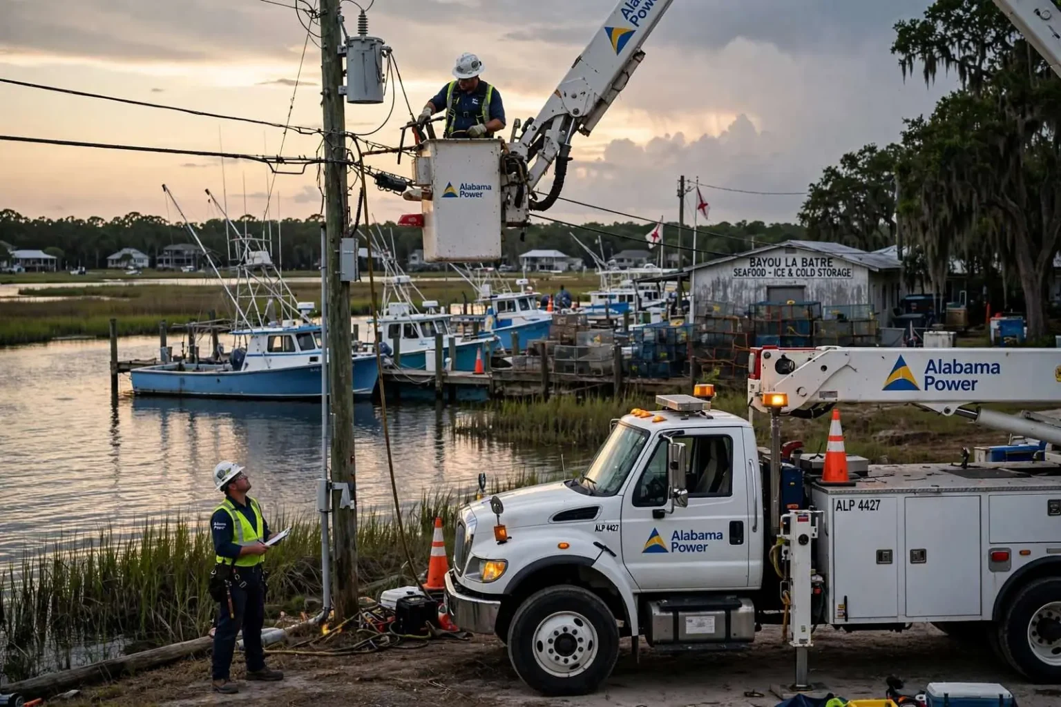 Illustration for the news story: Alabama Power Whittles Mobile, Bayou La Batre Outages Down to Dozens