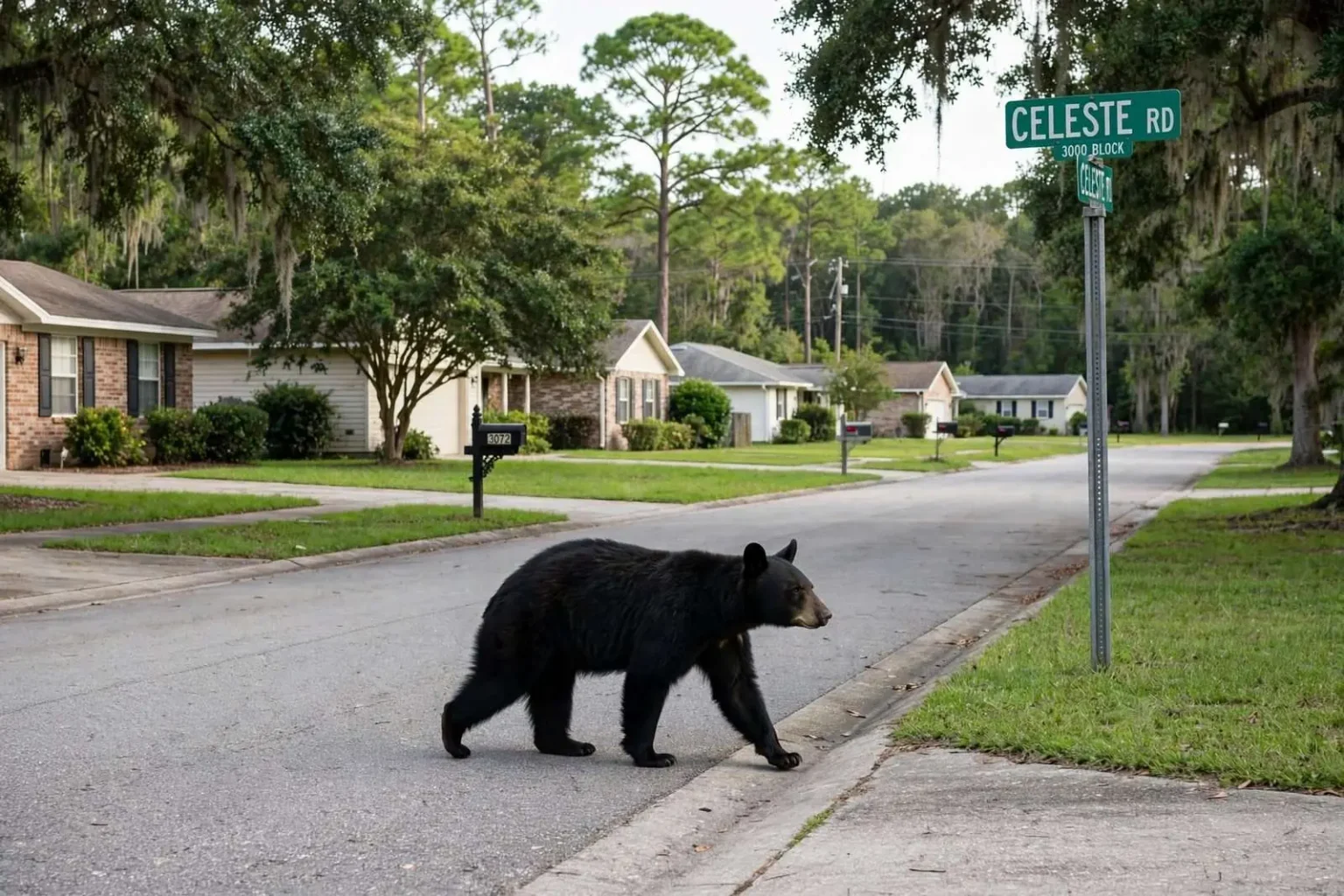 Illustration for the news story: Black Bear Turns Up in Saraland Neighborhood Near Celeste Road