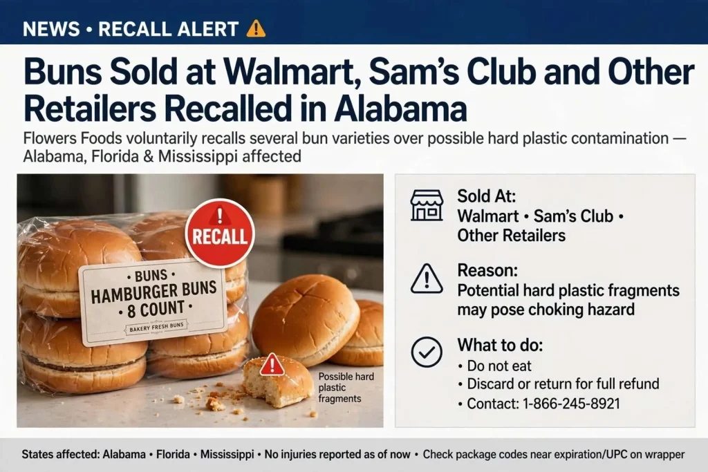 Illustration for the news story: Buns sold at Walmart, Sam’s Club and other retailers recalled in Alabama