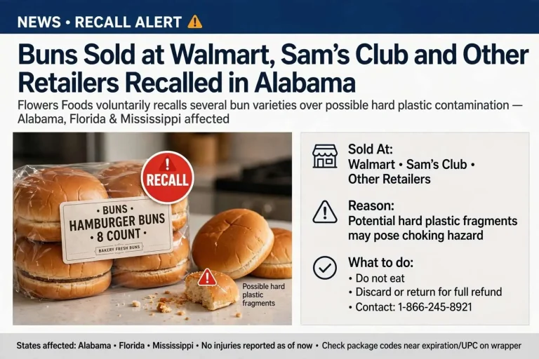 Illustration for the news story: Buns sold at Walmart, Sam’s Club and other retailers recalled in Alabama