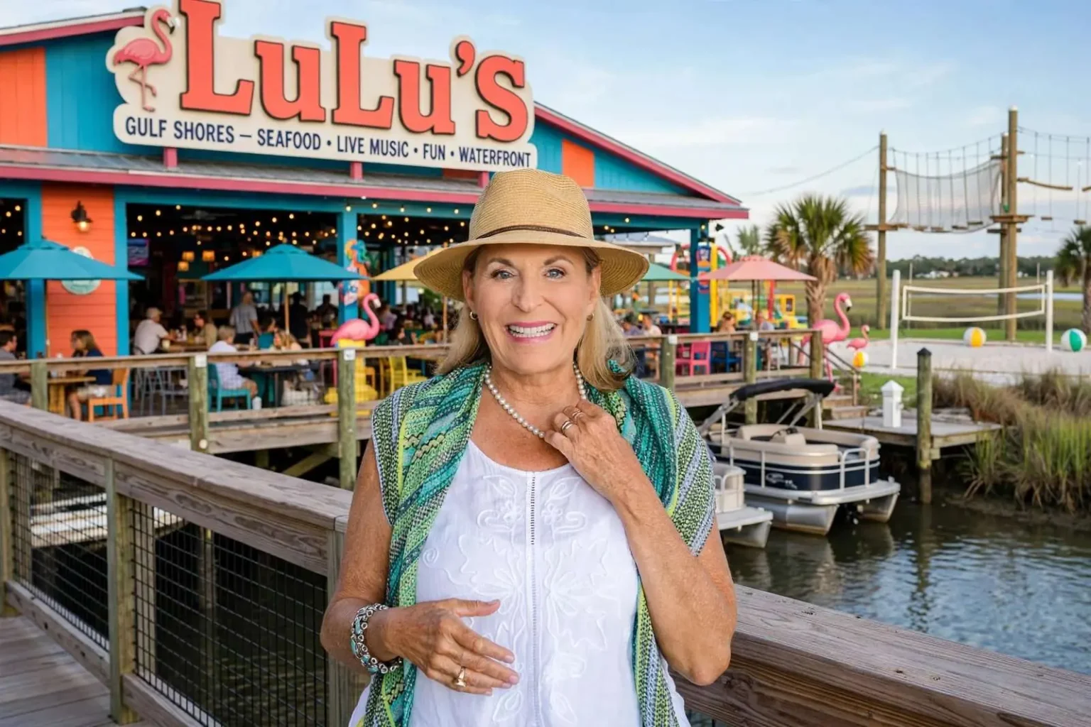 Illustration for the news story: Gulf Shores Restaurateur Lucy “LuLu” Buffett Honored as Baldwin County’s Most Quintessential Character