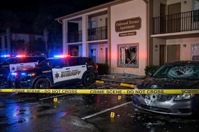 Illustration for the news story: Man Arrested After Overnight Shootout at Pensacola Apartment Complex