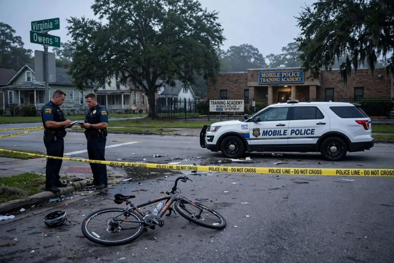 Illustration for the news story: Bicyclist Hospitalized After Being Struck by Vehicle in Mobile