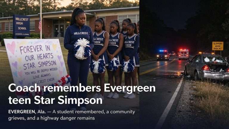 Illustration for the news story: Coach remembers Evergreen teen Star Simpson
