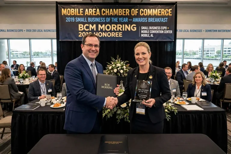 Illustration for the news story: Mobile Area Chamber of Commerce names BCM Morring 2019 Small Business of the Year
