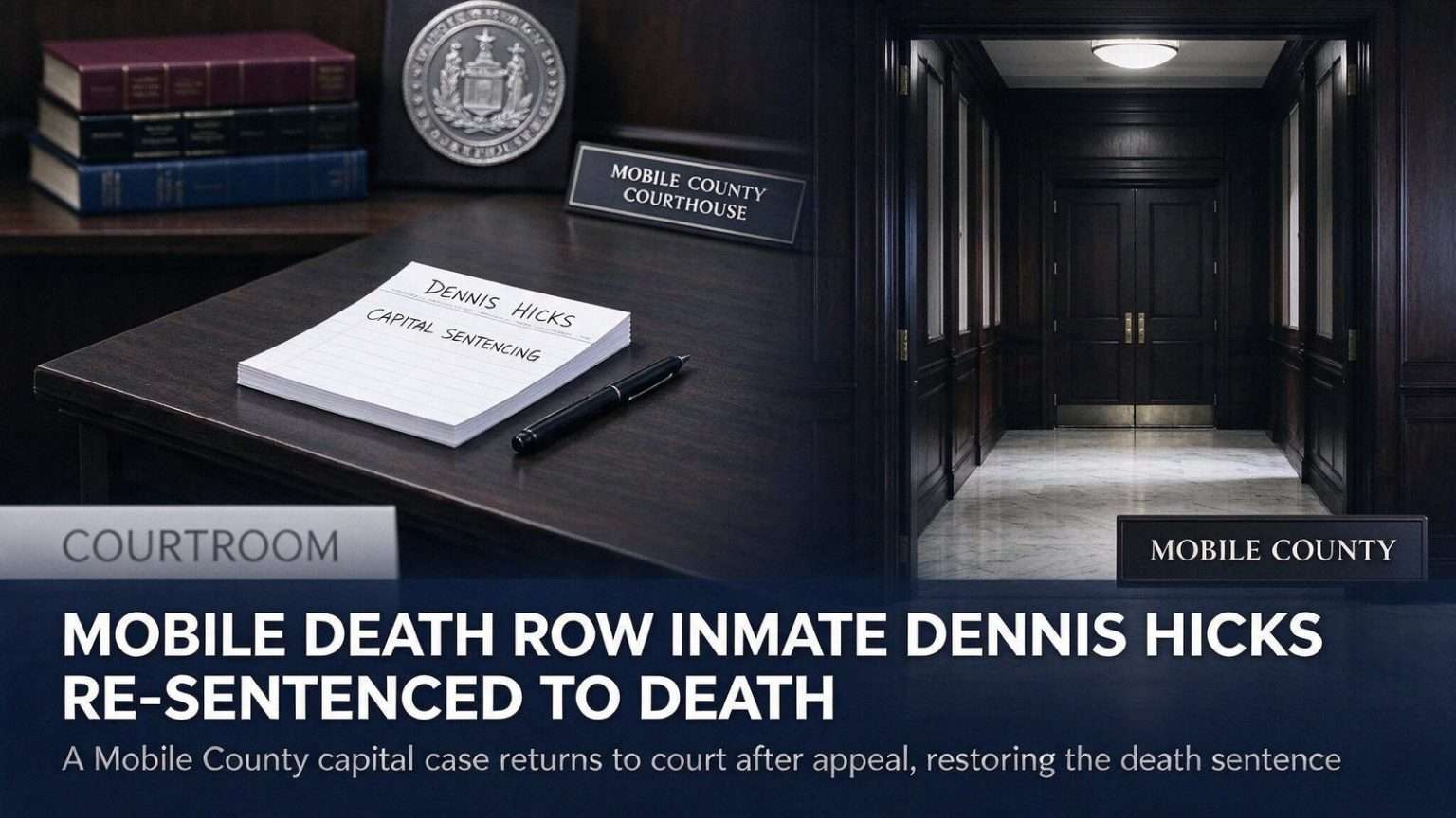 Illustration for the news story: Mobile Death Row Inmate Dennis Hicks Re-Sentenced to Death