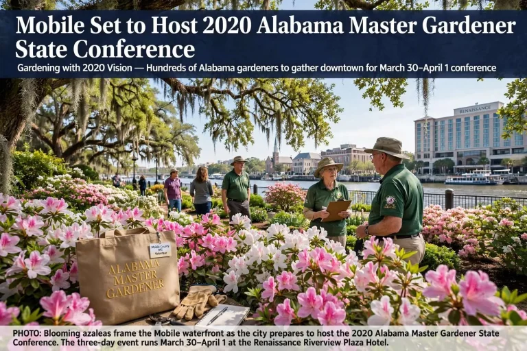 Illustration for the news story: Mobile Set to Host 2020 Alabama Master Gardener State Conference
