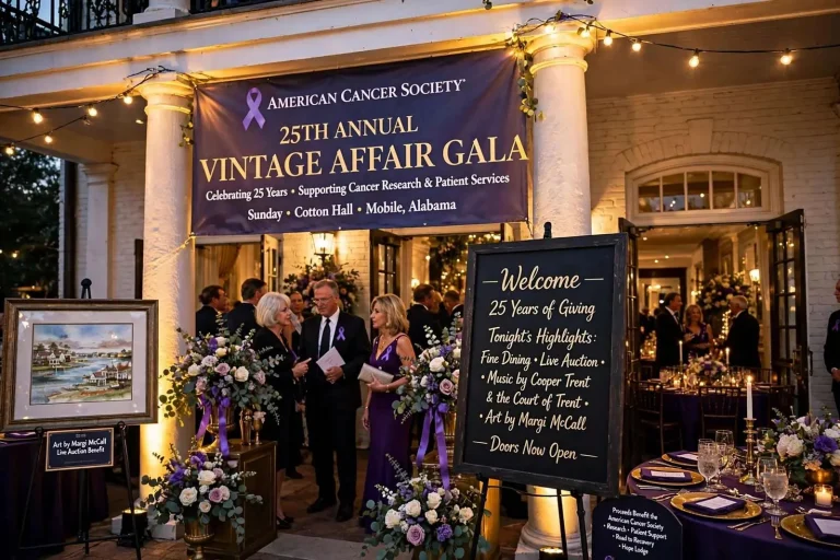 Illustration for the news story: American Cancer Society’s Vintage Affair Gala draws Mobile crowd