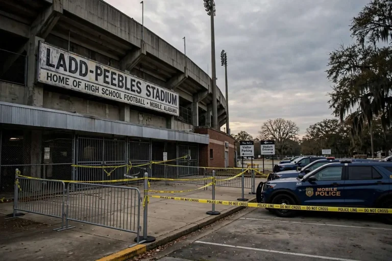 Illustration for the news story: Bond Set at $540,000 for Teen Charged in Ladd-Peebles Stadium Football Game Shooting