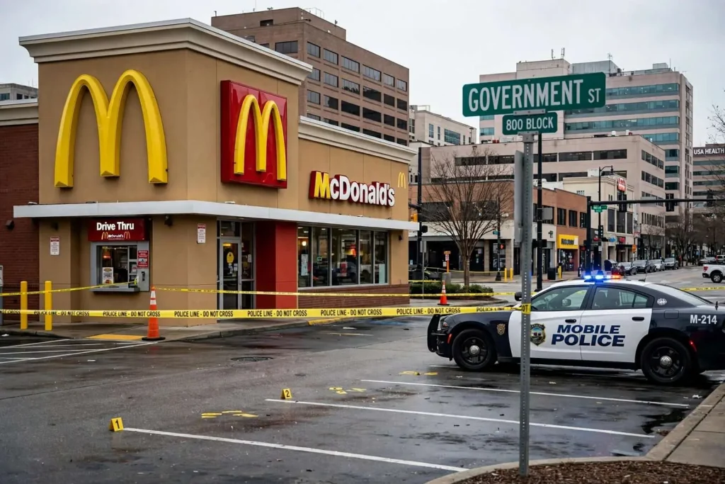 Illustration for the news story: Bond set for man accused of attempted rape in downtown Mobile McDonald’s parking lot