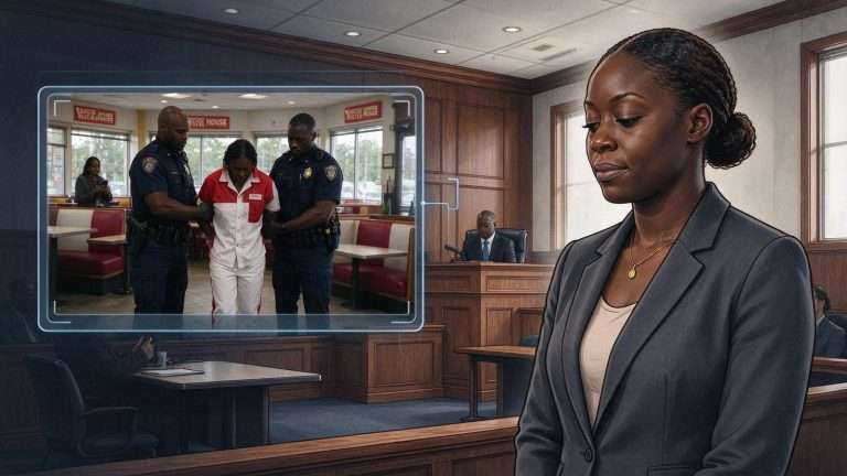 Illustration for the news story: Chikesia Clemons Sentenced to Suspended Term in Waffle House Arrest Case