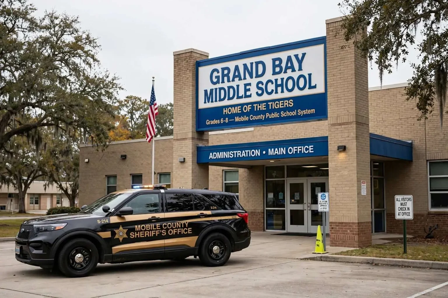 Illustration for the news story: Sheriff’s Office Joins School Investigation Into Threat at Grand Bay Middle