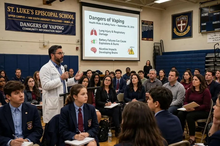 Illustration for the news story: St. Luke’s Episcopal School Brings Students, Parents Together for ‘Dangers of Vaping’ Talk