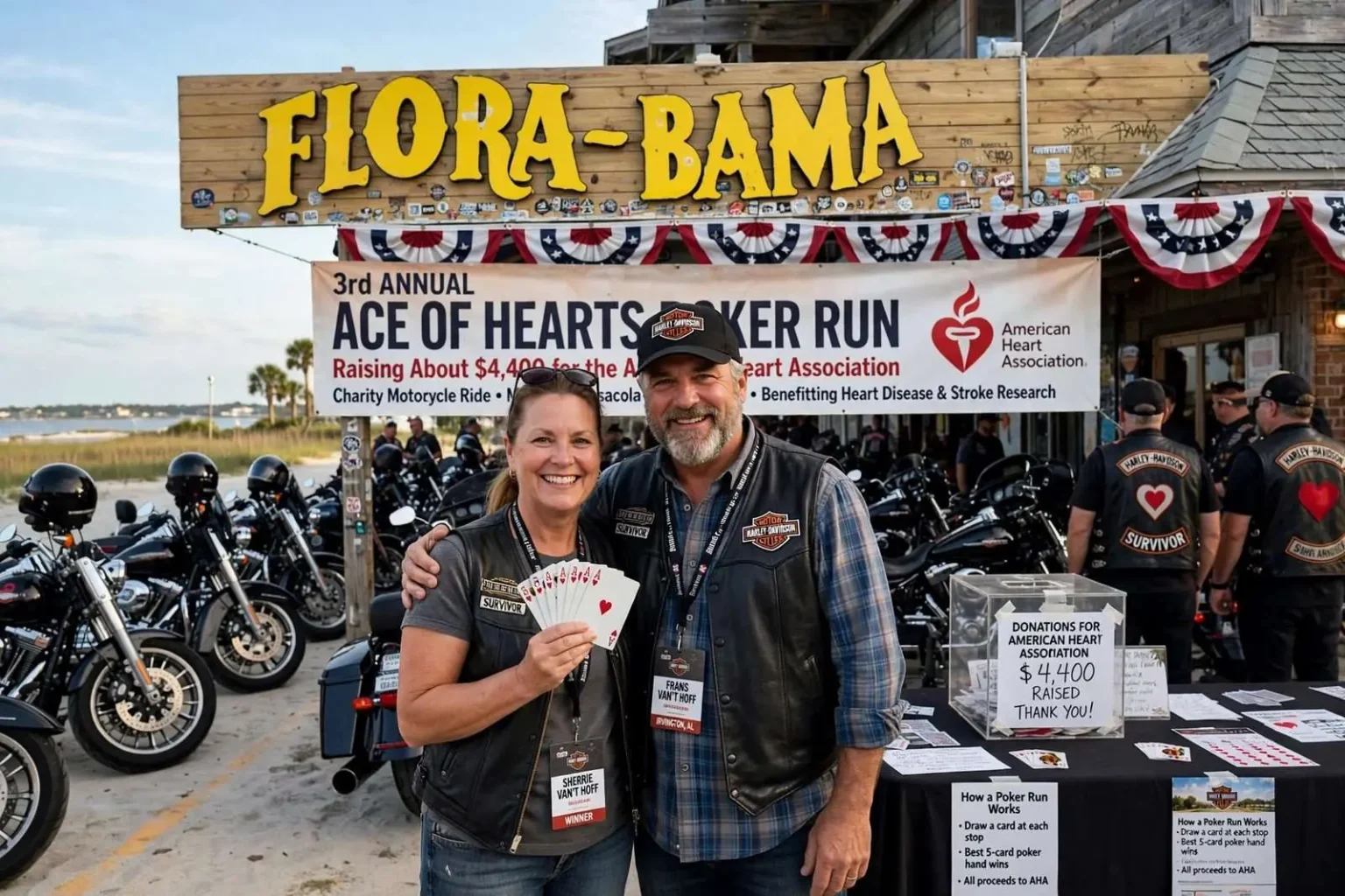 Illustration for the news story: Ace of Hearts Poker Run Raises About $4,400 for American Heart Association