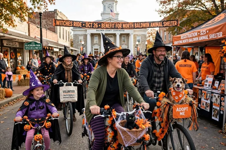 Illustration for the news story: Bay Minette to host first-ever Witches Ride to benefit animal shelter